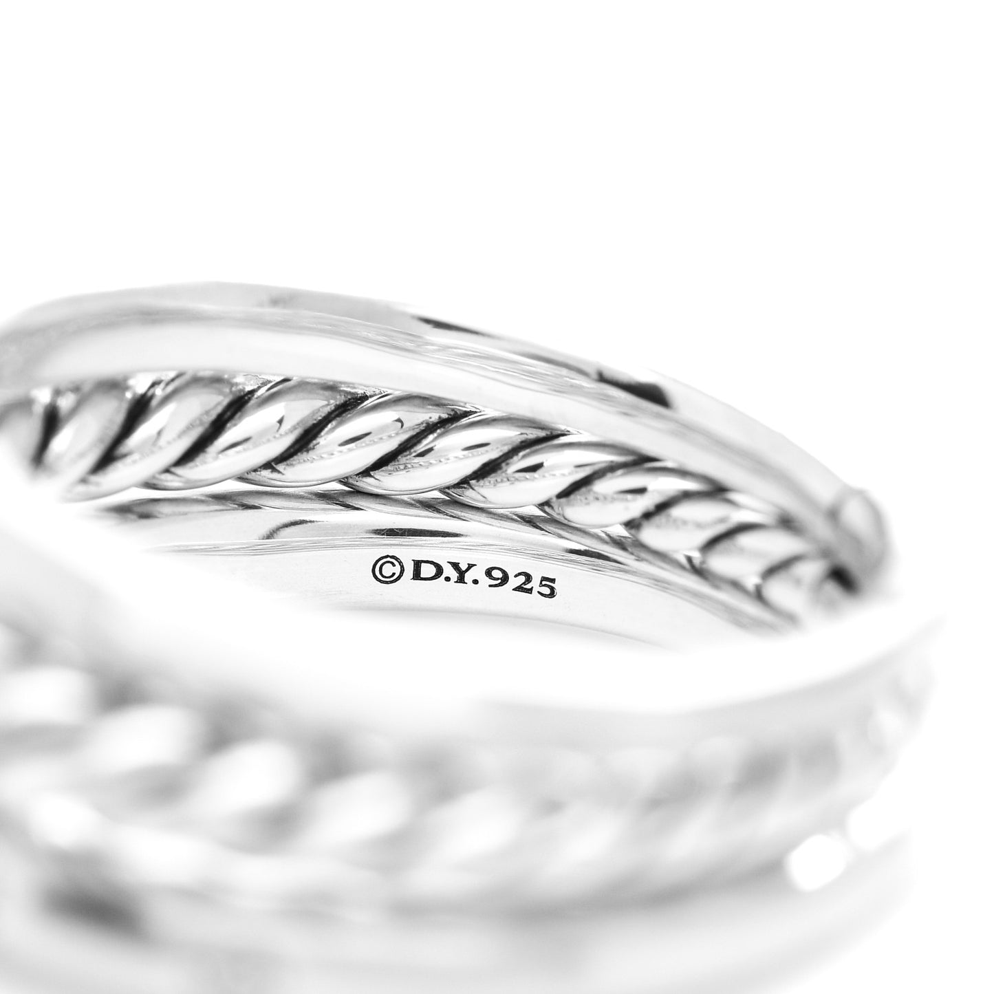 Sterling Silver Diamond 9mm Stax Narrow Ring 54 6.75