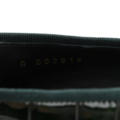 Chanel Patent Calfskin Crocodile Embossed Ballerina Flats 37 Dark Green Black 8 of 10