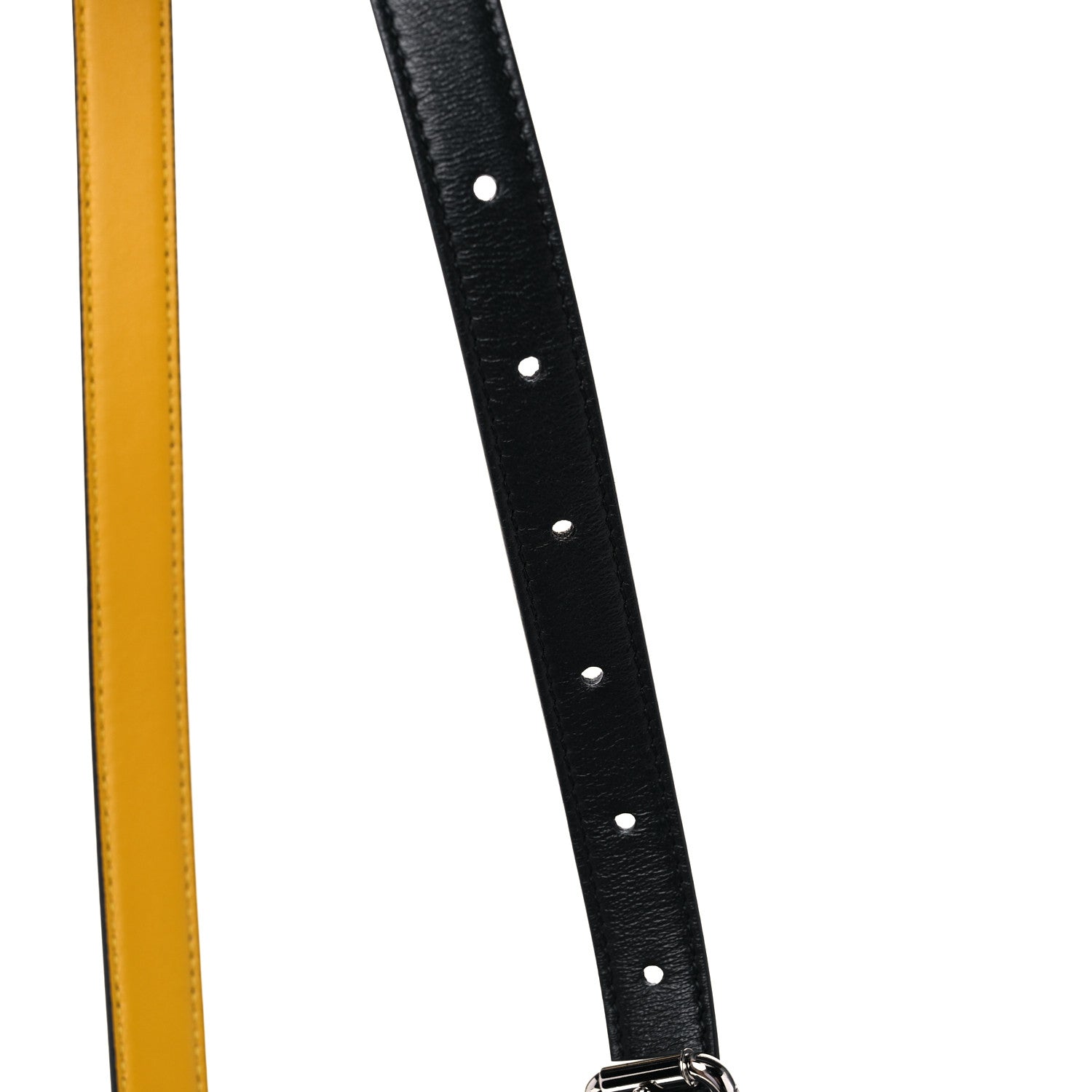 Fendi Soft Nappa Logo Small Drawstring Pouch Bag Black Sunflower 14 of 14