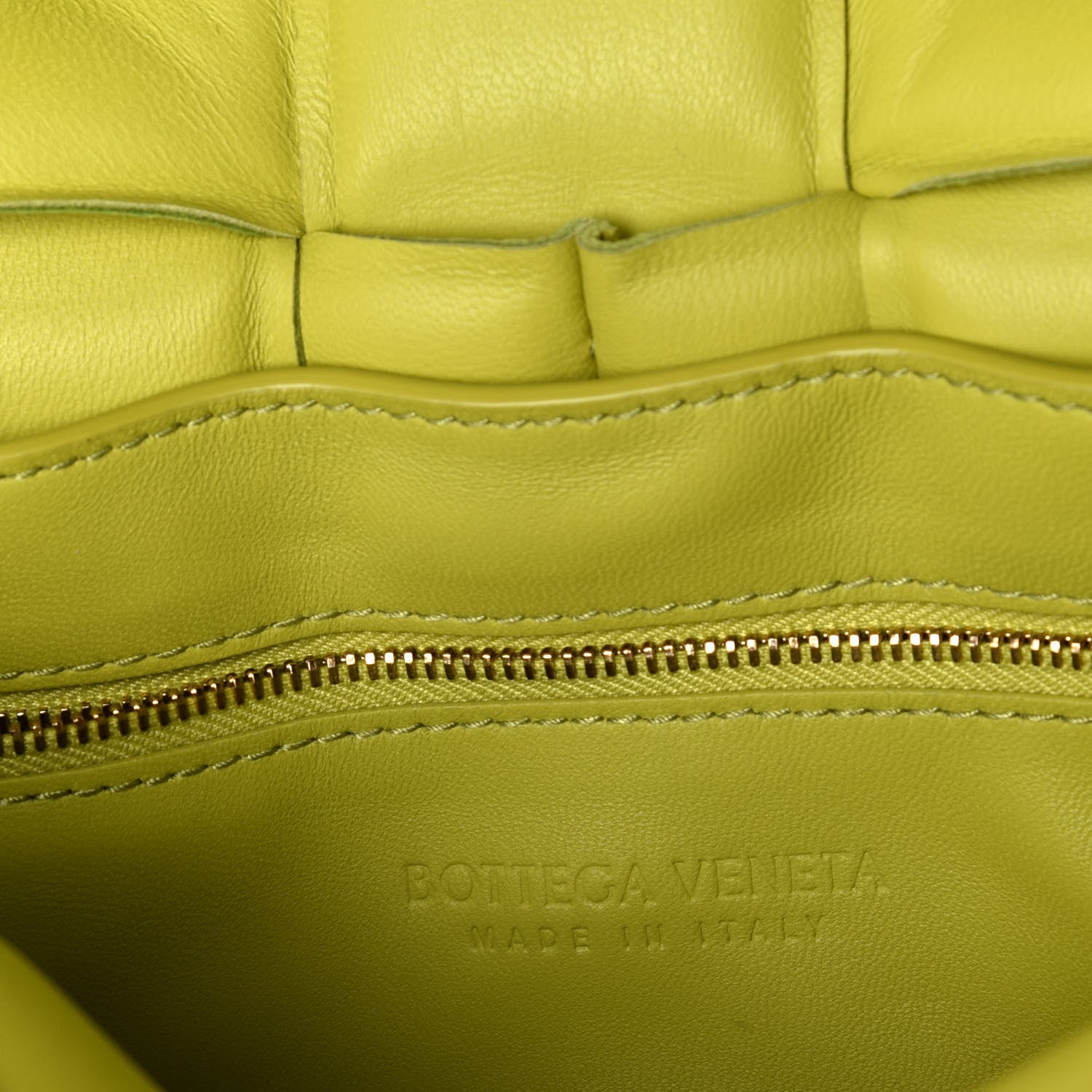 Bottega Veneta Lambskin Maxi Intreccio Padded Chain Cassette Crossbody Bag Kiwi 7 of 9