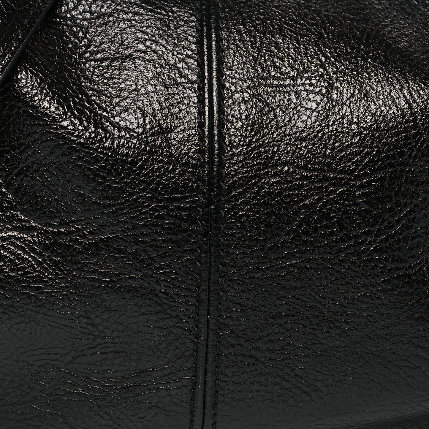 Grained Calfskin Small Bracelet Hobo Bag Black