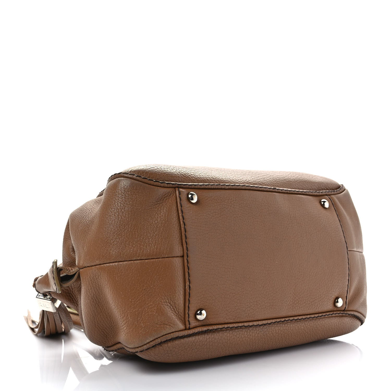 Chanel Calfskin Small Tassel Bowler Light Brown 4 of 13