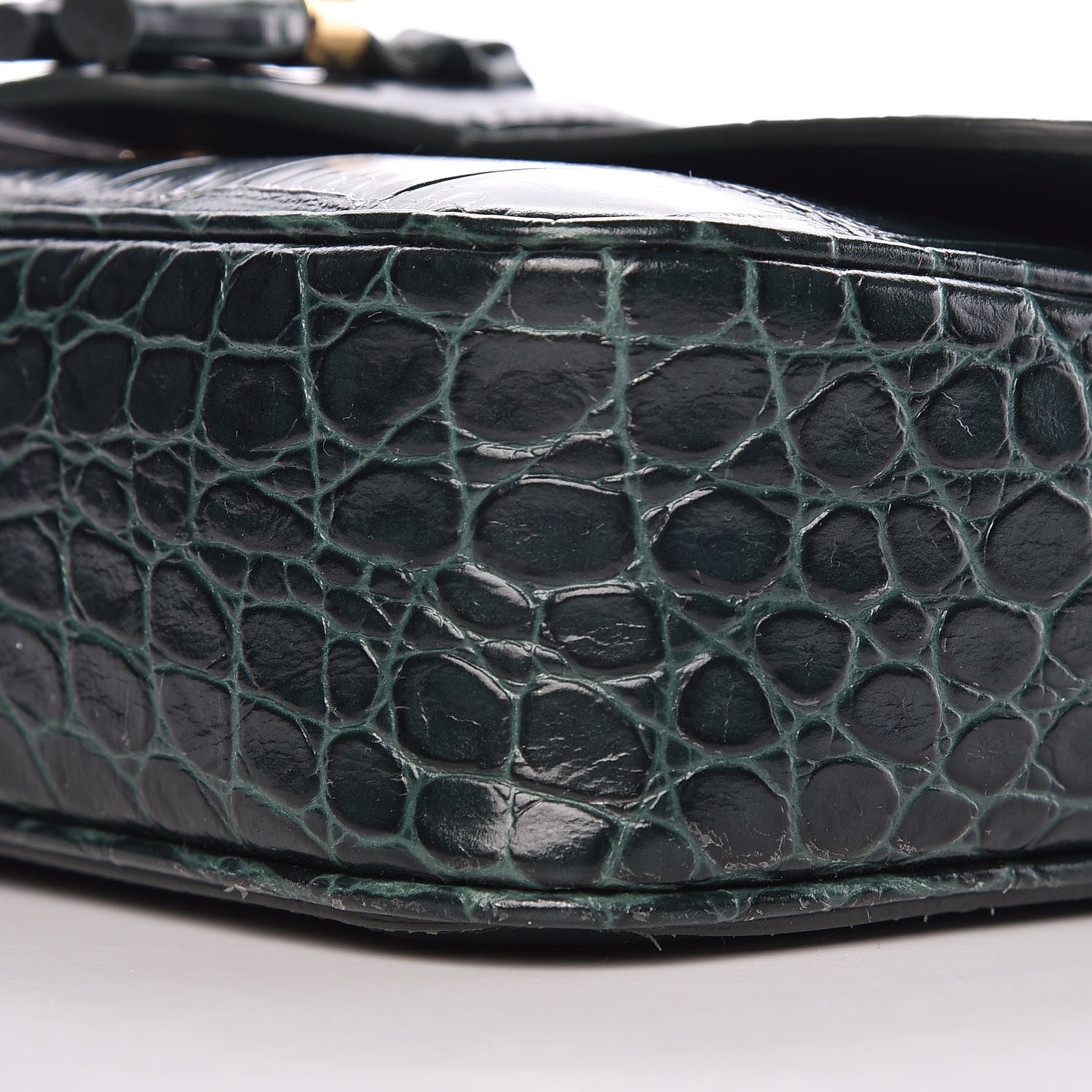 Celine Calfskin Crocodile Embossed Medium Tassel Bag Amazone 10 of 13