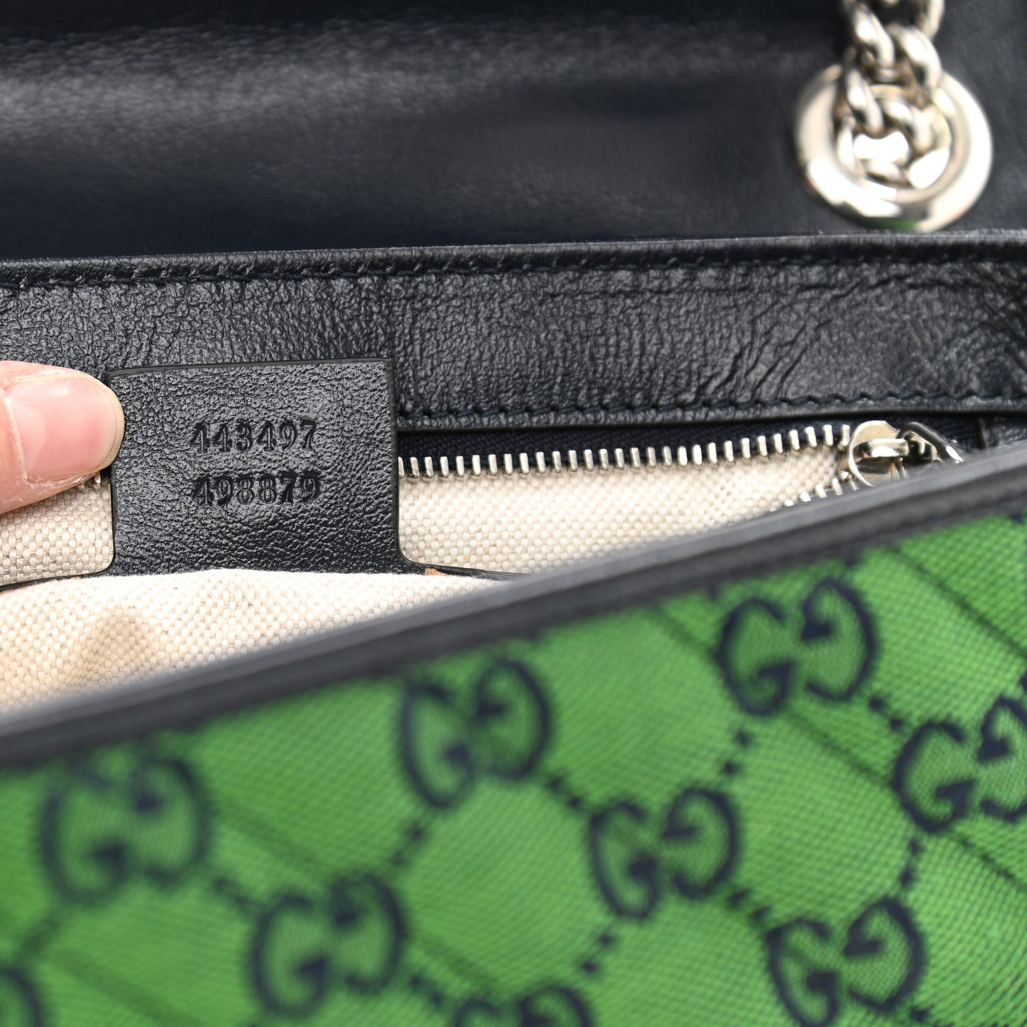 Monogram Multicolor Matelasse Diagonal Small GG Marmont Shoulder Bag Green Blue