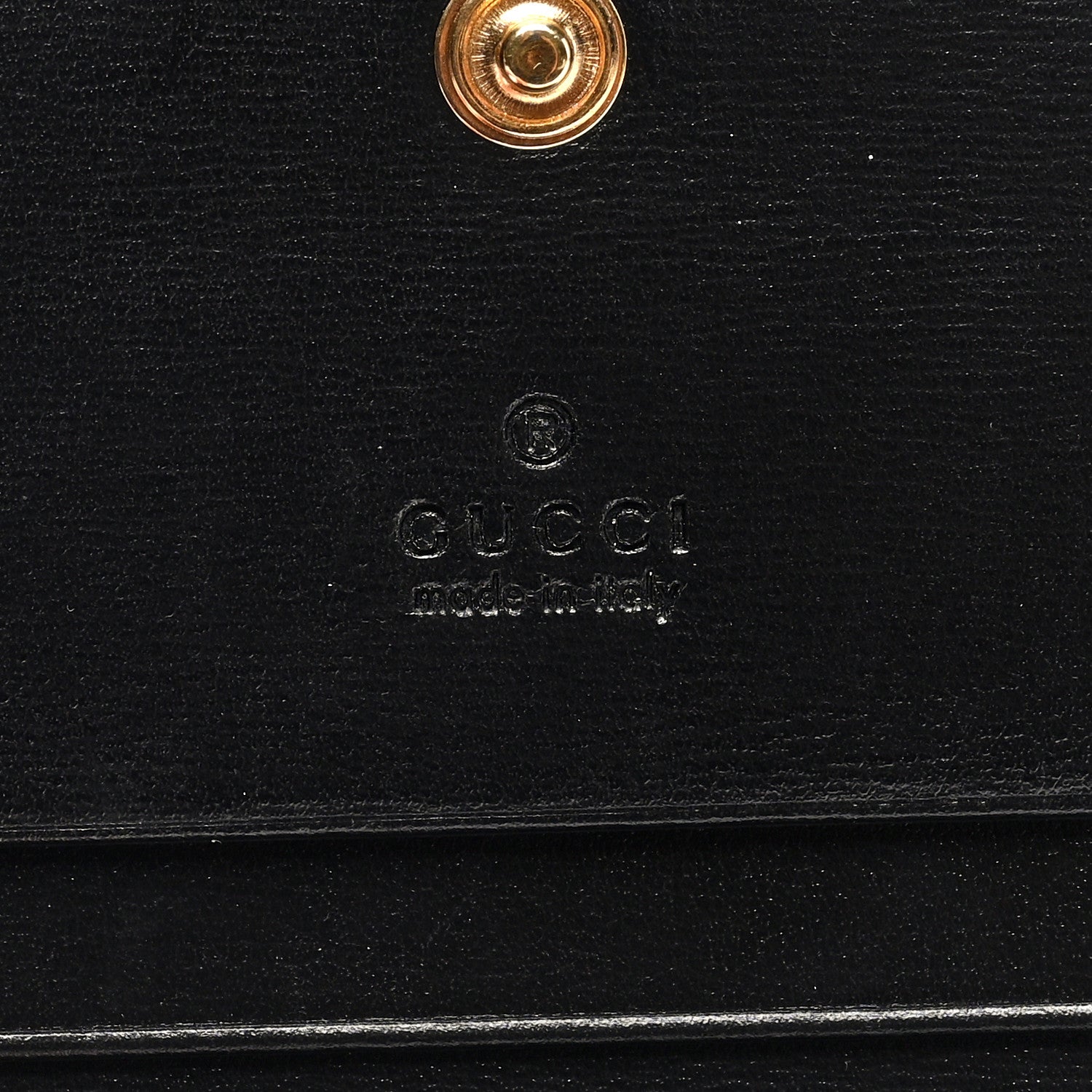 Gucci Boarded Plutone Calfskin Horsebit 1955 Card Case Wallet Black 6 of 6