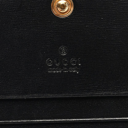 Gucci Boarded Plutone Calfskin Horsebit 1955 Card Case Wallet Black 6 of 6