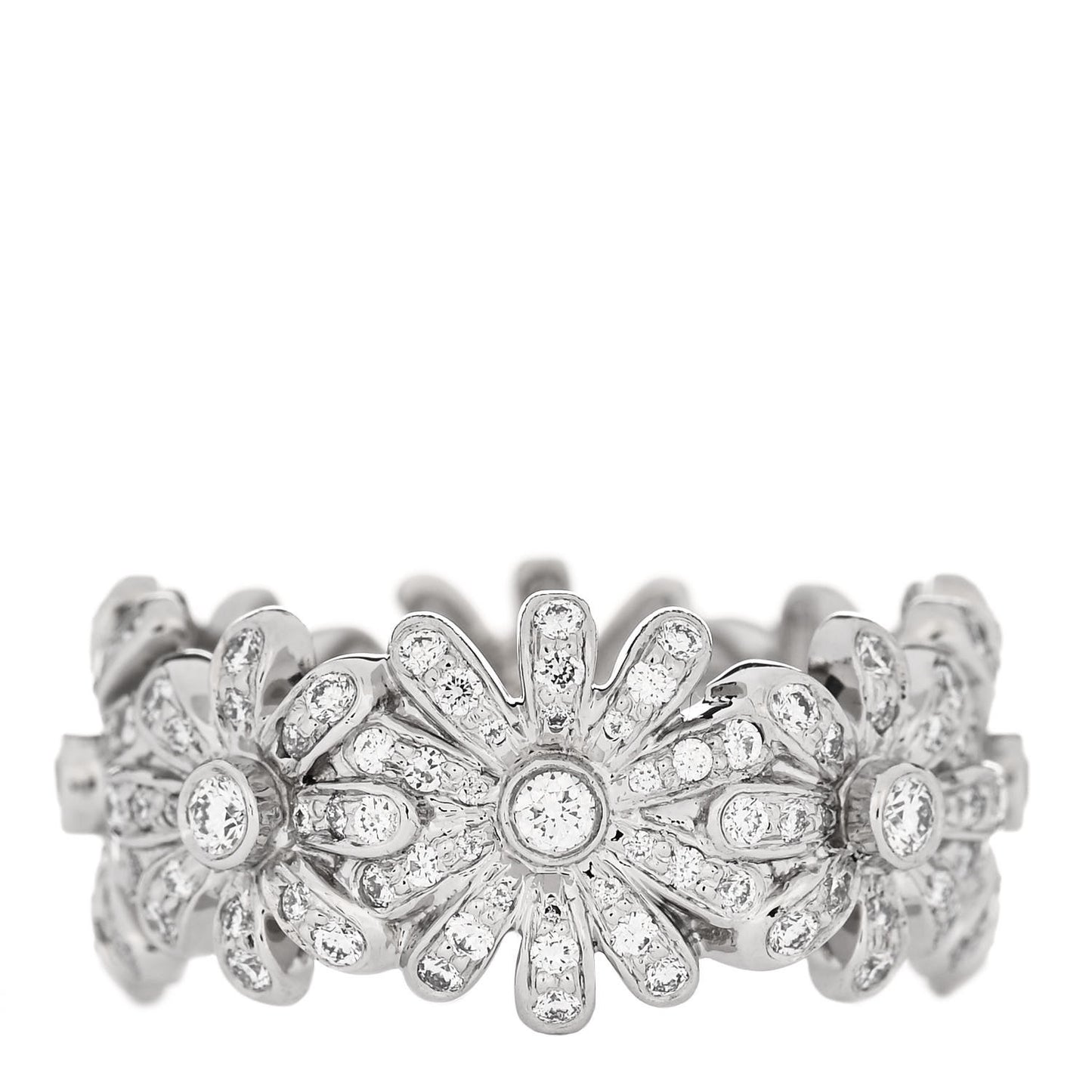 Platinum Diamond Schlumberger Daisy Ring 52 6