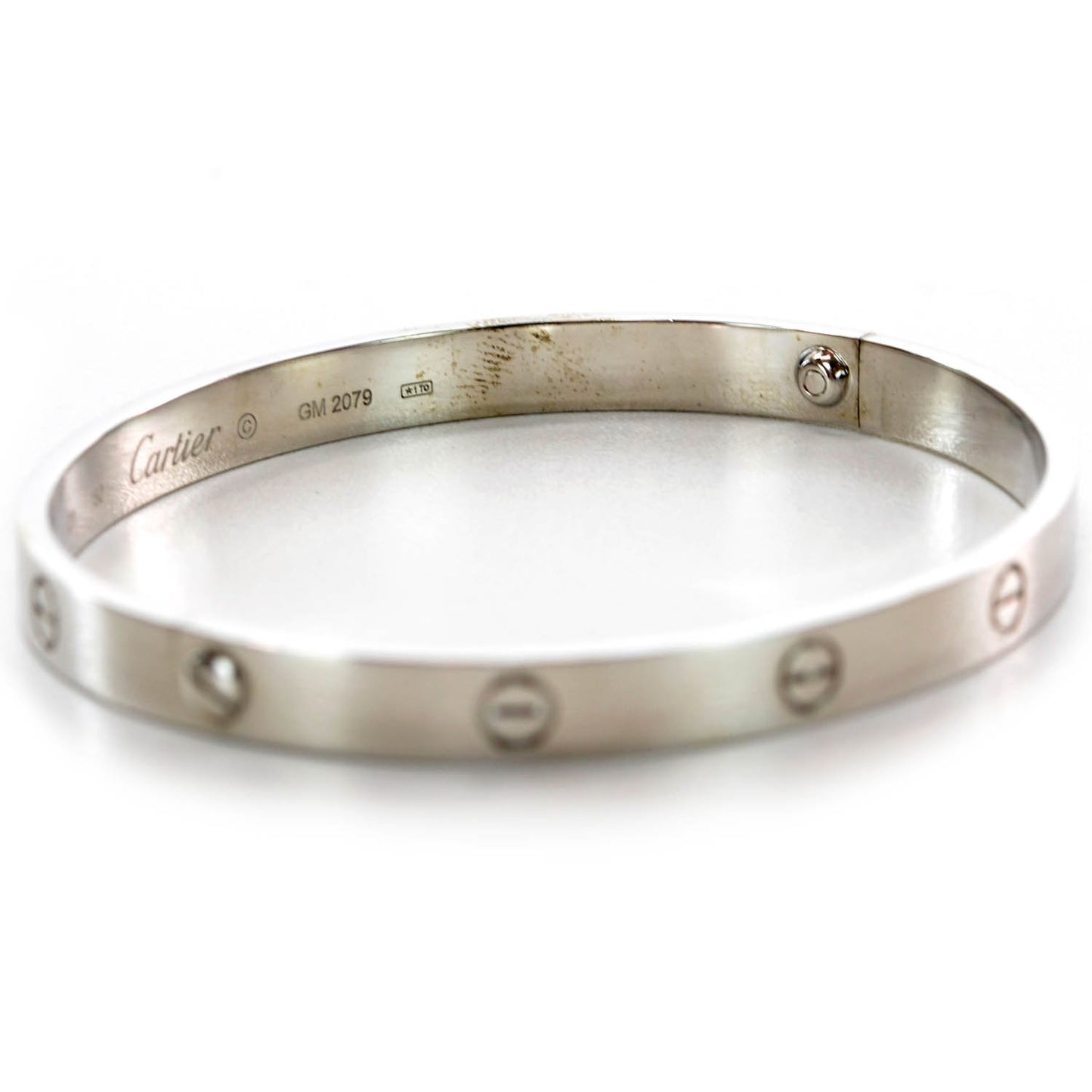 18K White Gold LOVE Bracelet 21