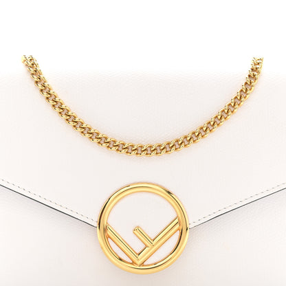 Fendi Vitello Cruise F is Fendi Medium Envelope Wallet on Chain Optical White 11 of 17