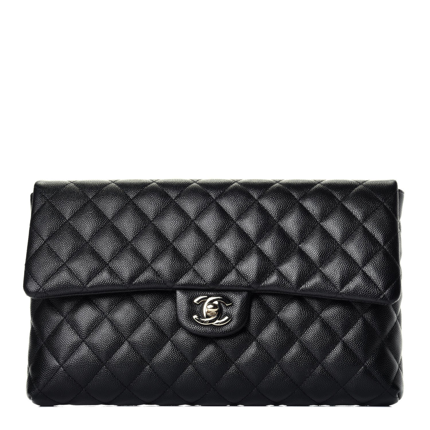 Chanel Caviar Quilted Flap Clutch Black 1 of 10