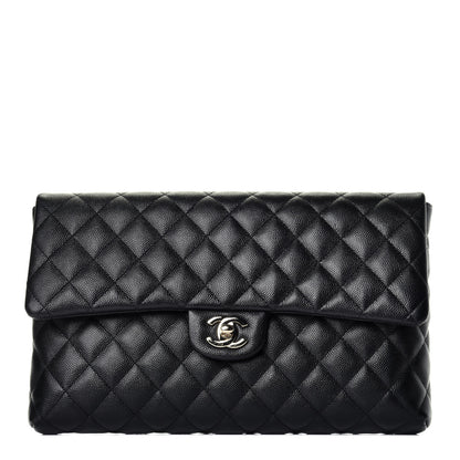 Chanel Caviar Quilted Flap Clutch Black 1 of 10