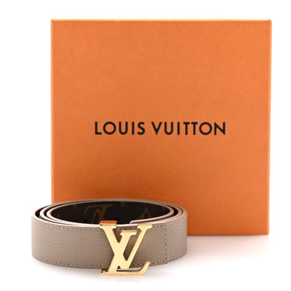 Louis Vuitton Calfskin Monogram 30mm LV Initiales Reversible Belt 80 32 Beige 7 of 7