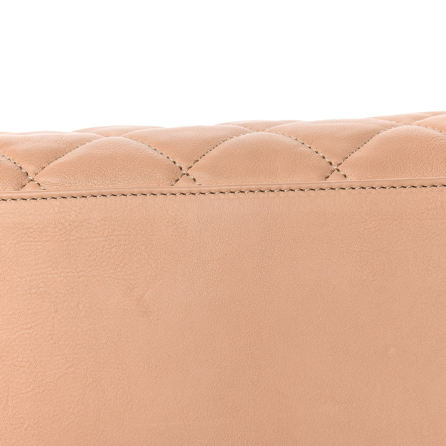 Lambskin Quilted Small Chain Me Tote Light Beige