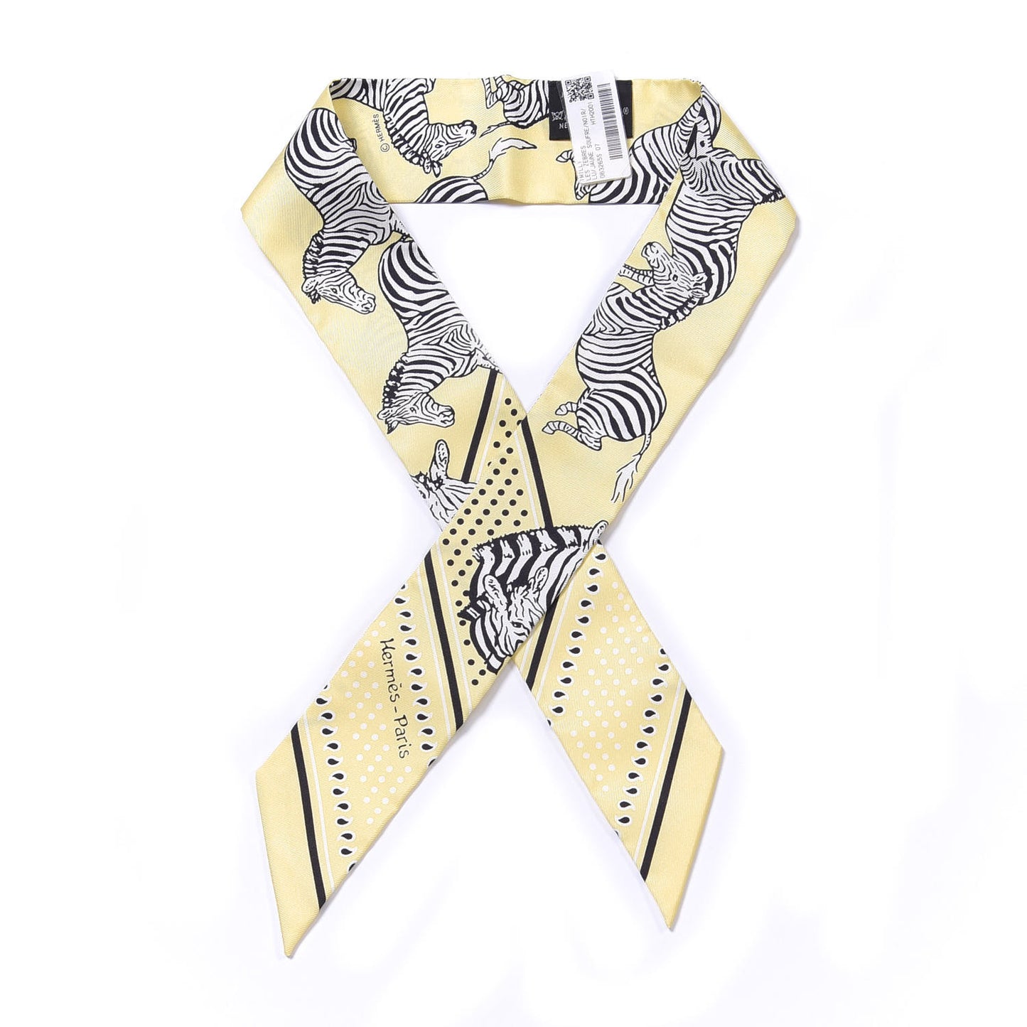 Silk Les Zebres Twilly Jaune Soufre Black