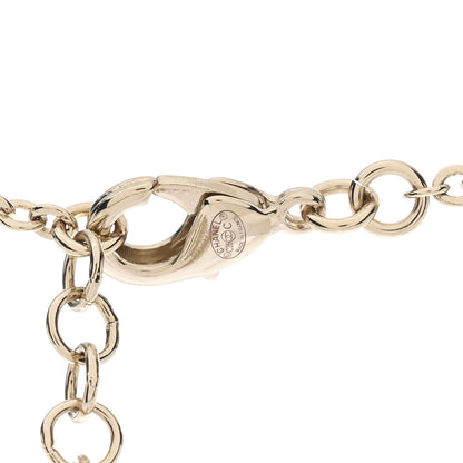 Chanel Pearl Crystal Bead CC Flower Long Necklace Gold Pearly White Pink Crystal 6 of 7