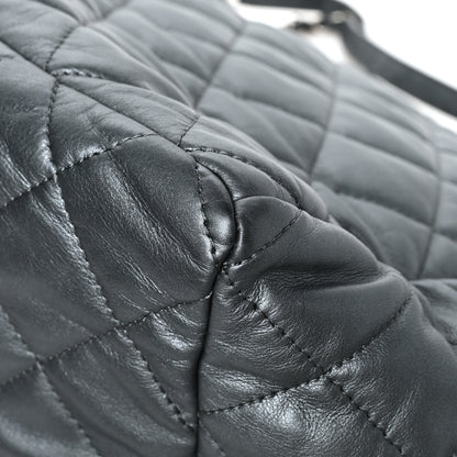 Chanel Metallic Lambskin Quilted Large Week End on Mars Tote Dark Grey 14 of 15