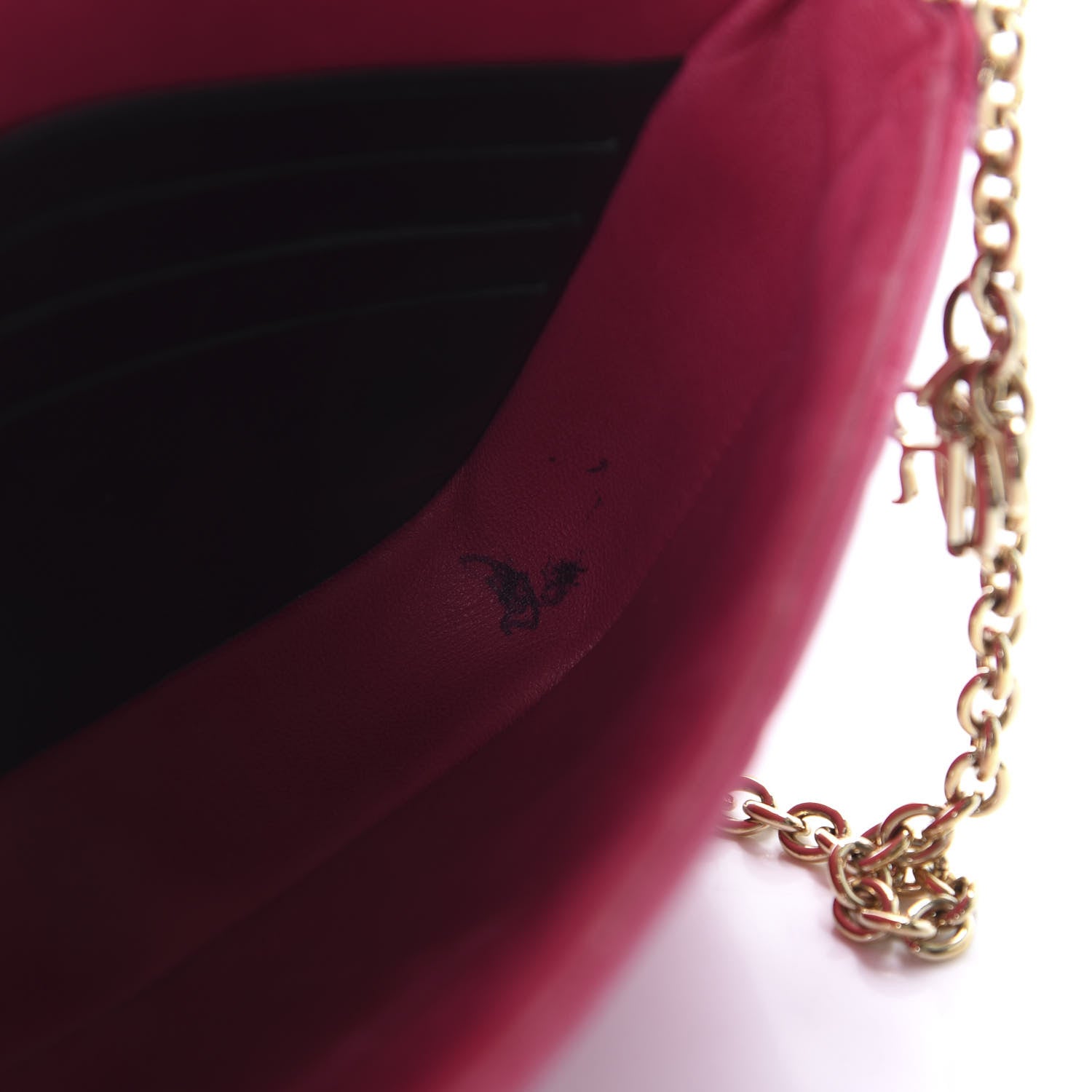 Christian Dior Lambskin Cannage Miss Dior Promenade Pouch Fuchsia 10 of 13