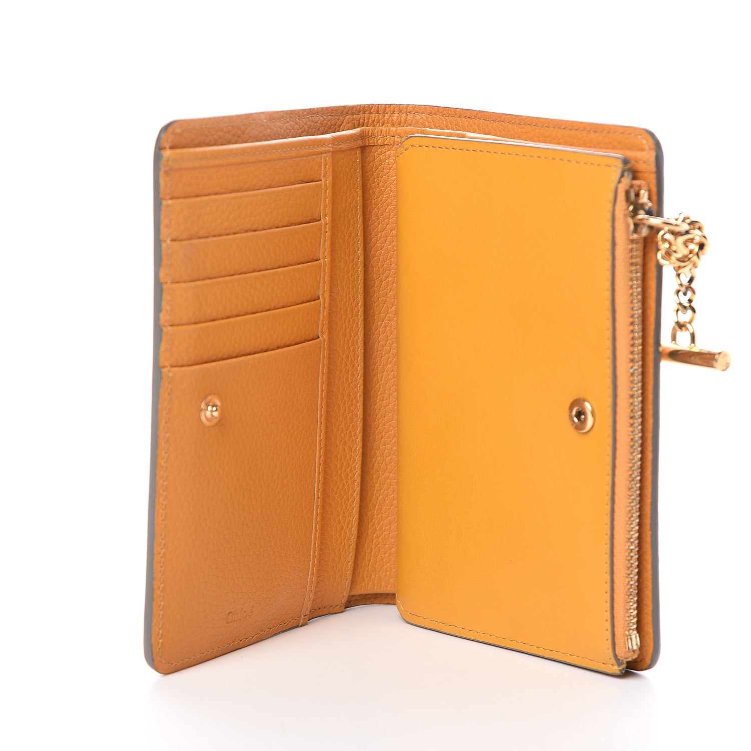 Chloe Calfskin Joe Compact Wallet Sunflower 5 of 7