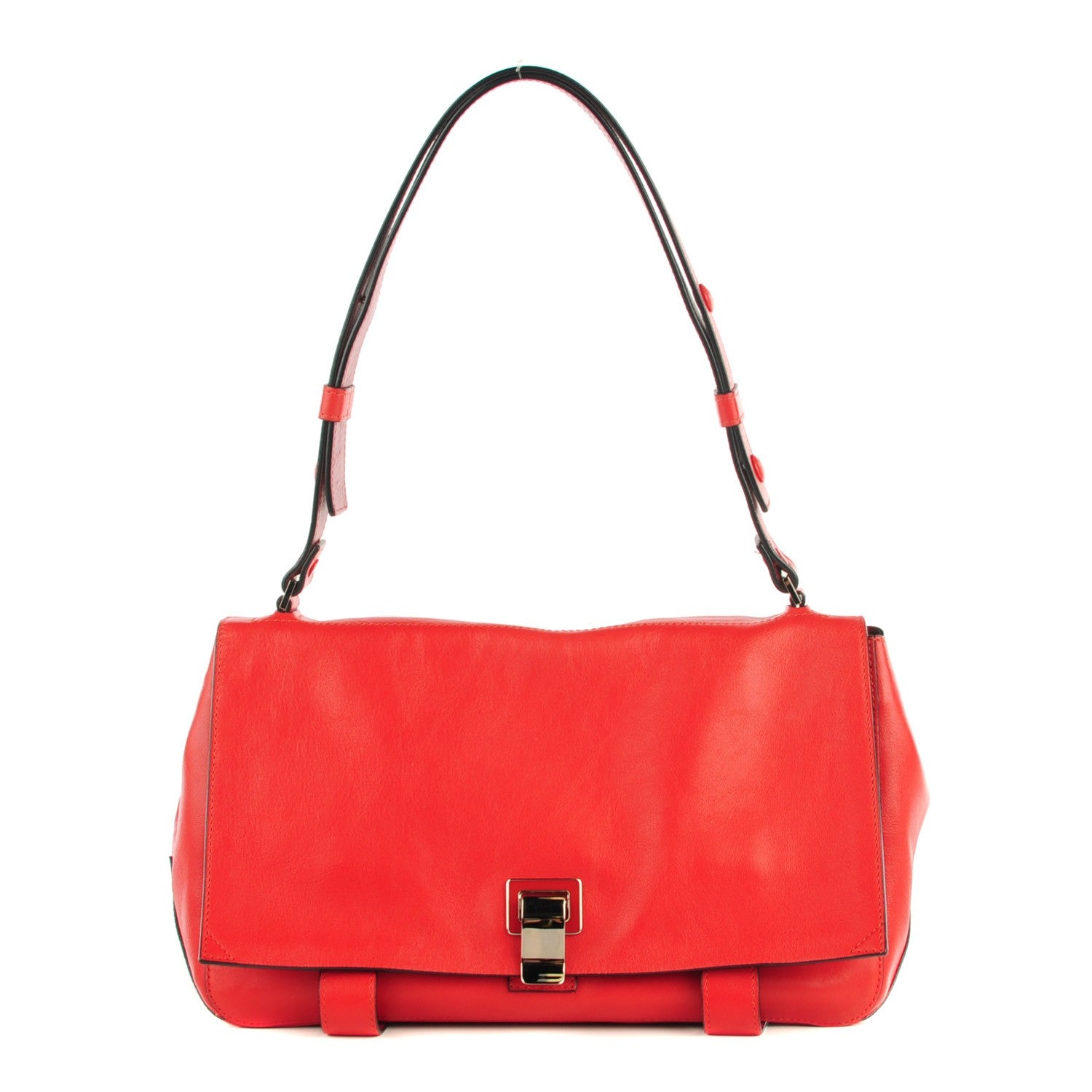 Proenza Schouler Calfskin Double Sided PS Courier Bag Poppy Chianti 1 of 10