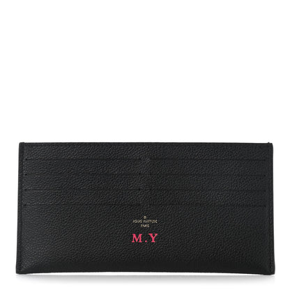 Louis Vuitton Calfskin Felicie Chain Wallet Card Holder Insert Black 1 of 6