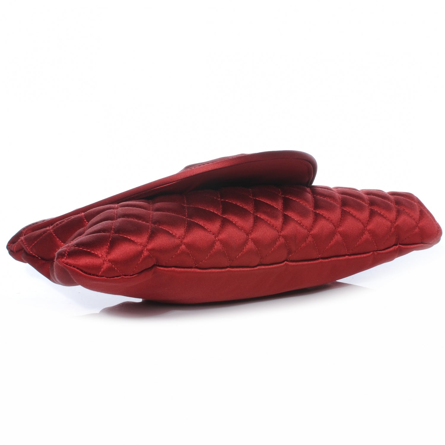 Chanel Satin Flap Clutch Red 5 of 8