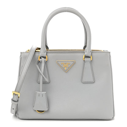 Prada Saffiano Small Galleria Double Zip Tote Granito 1 of 11