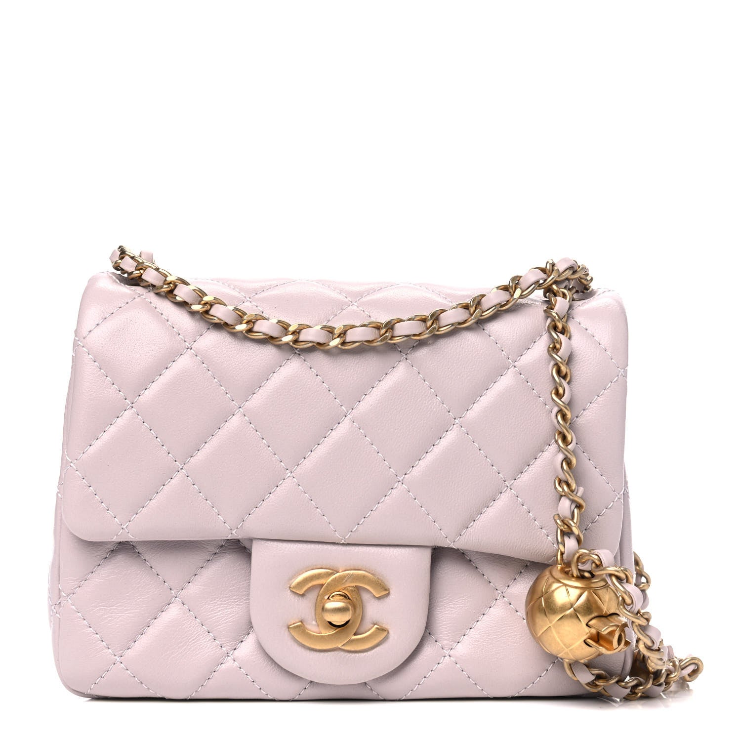 Chanel Lambskin Quilted Mini Pearl Crush Flap Light Purple 1 of 4