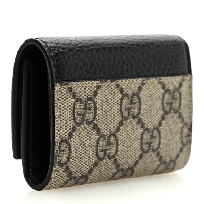 Gucci Dollar Calfskin GG Supreme Monogram GG Marmont 6 Key Holder Case Black Beige Ebony 3 of 7