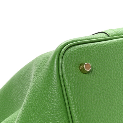 Hermes Taurillon Clemence Picotin Lock 22 MM Vert Yucca 9 of 12