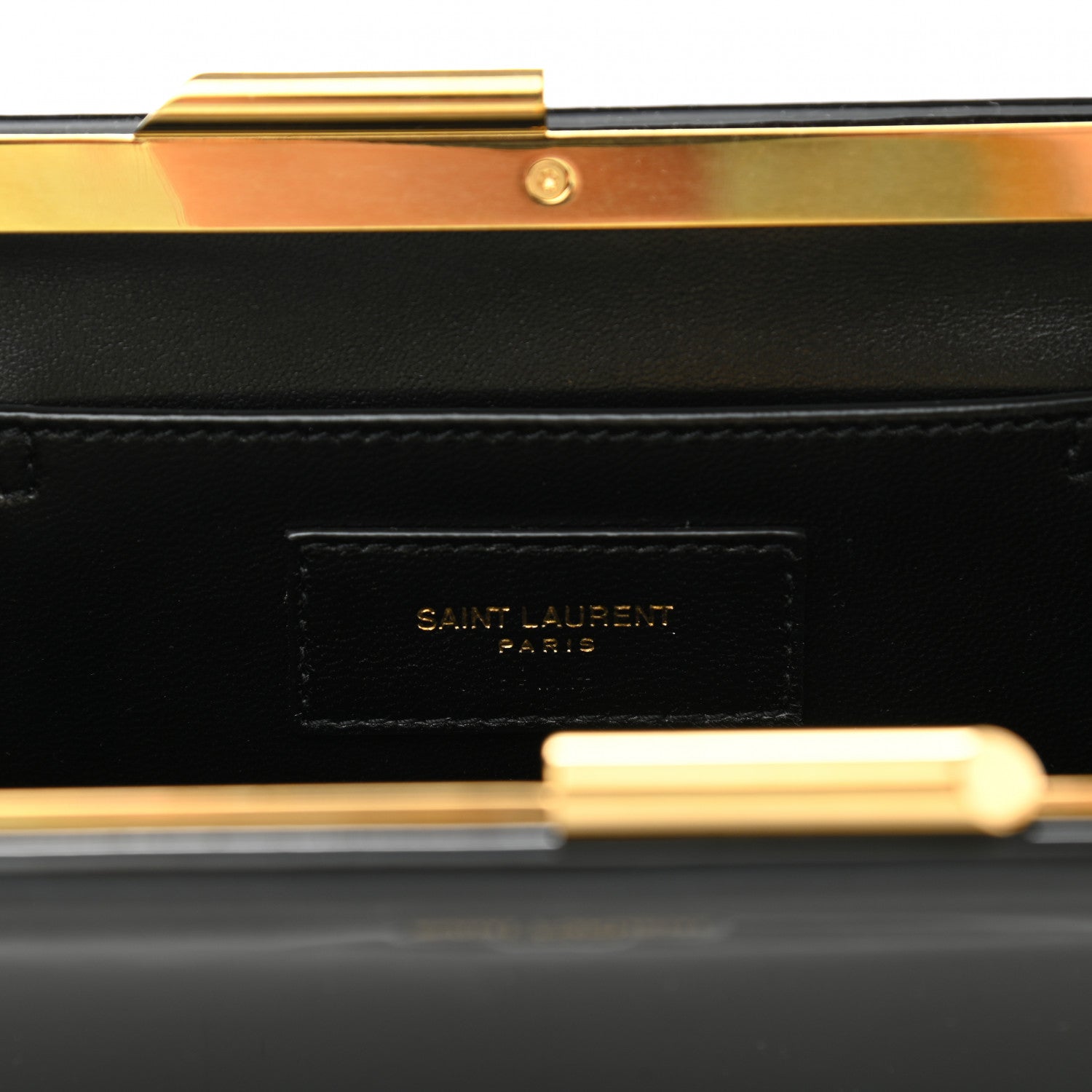 Saint Laurent Patent Midnight Clutch Black 6 of 6