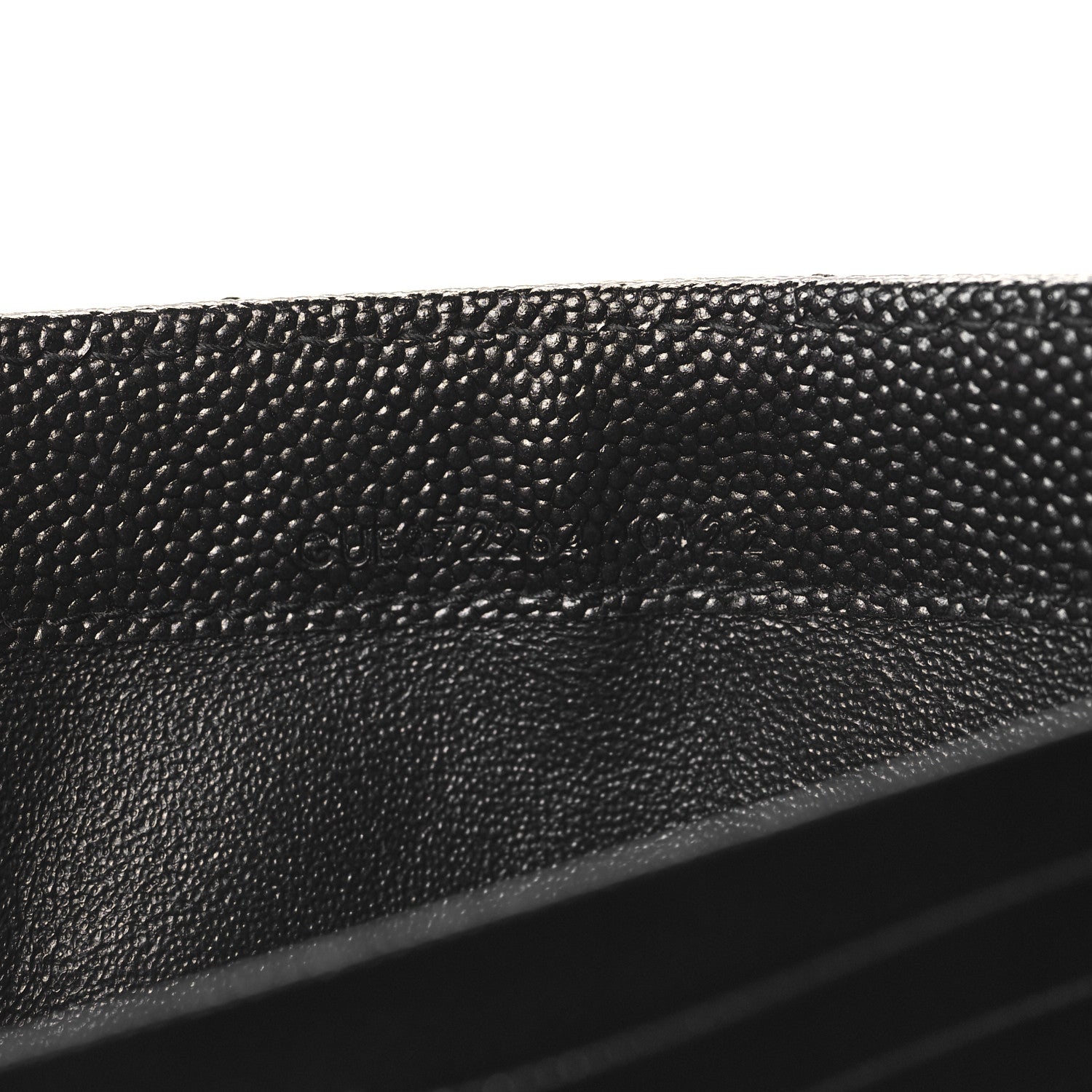 Saint Laurent Grain De Poudre Matelasse Chevron Monogram Flap Wallet Black 7 of 8