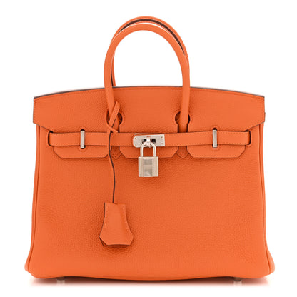 Hermes Togo Birkin 25 Orange 1 of 11