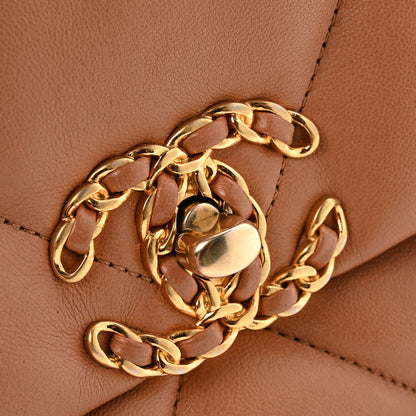 Chanel Lambskin Quilted Medium Chanel 19 Flap Brown 11 of 12