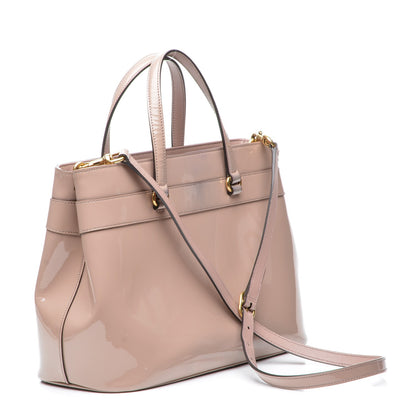 Gucci Patent Medium Bright Bit Top Handle Tote Dark Cipria 3 of 8