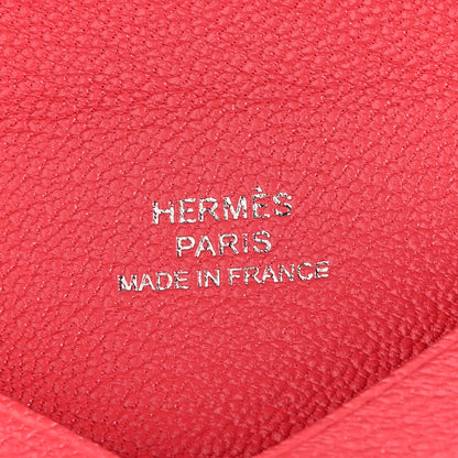 Hermes Chevre Mysore Calvi Card Case Rose Lipstick 6 of 8