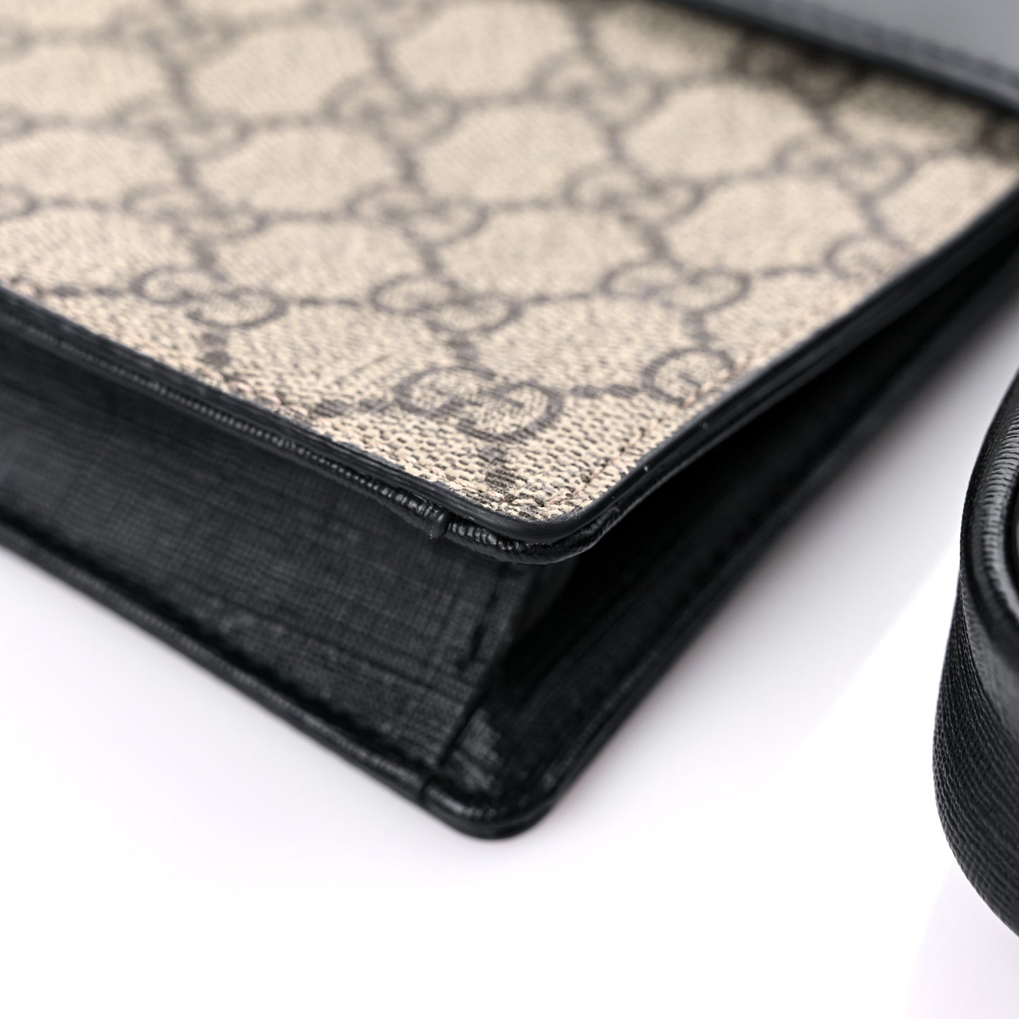 GG Supreme Monogram Web Belt Bag Black
