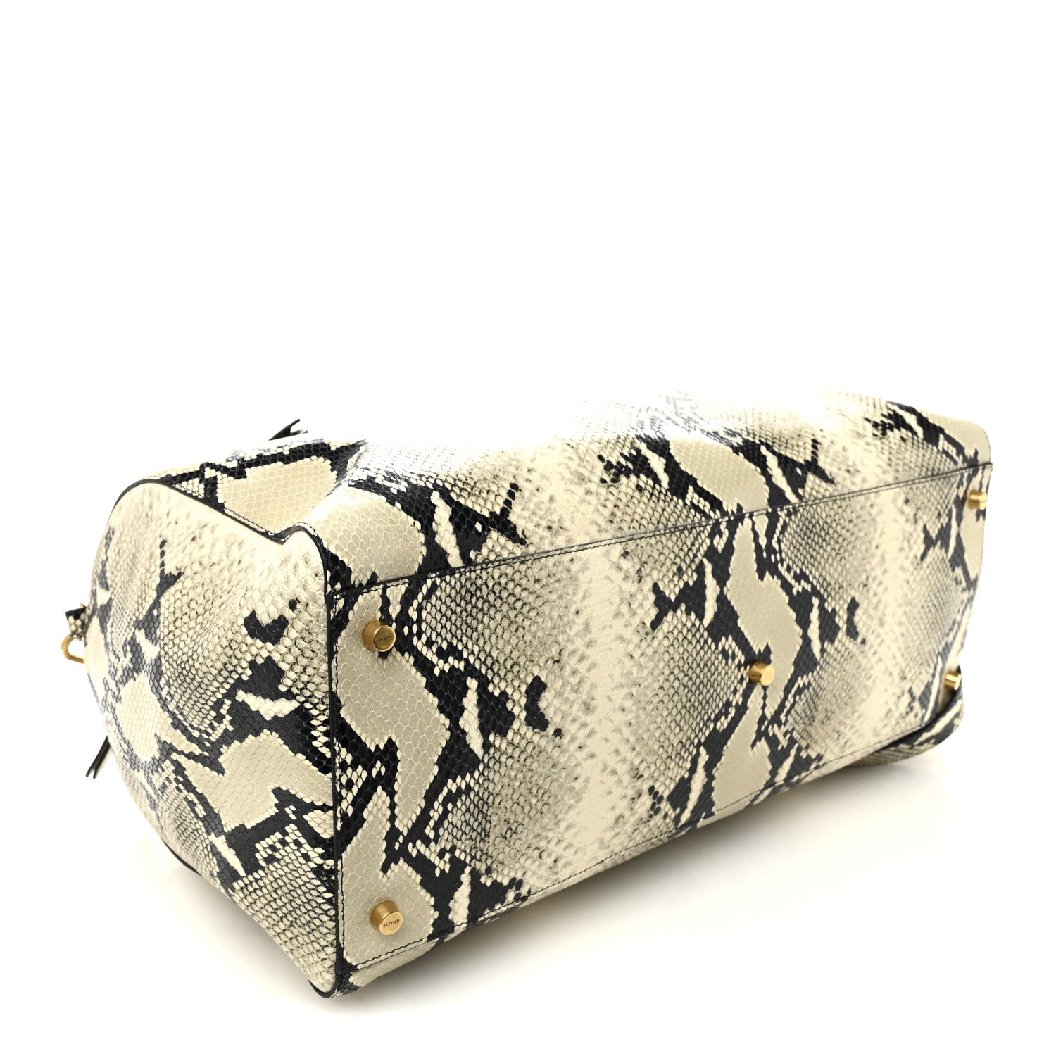 Khaite Calfskin Python Embossed Pierre Weekend Bag Natural 3 of 9