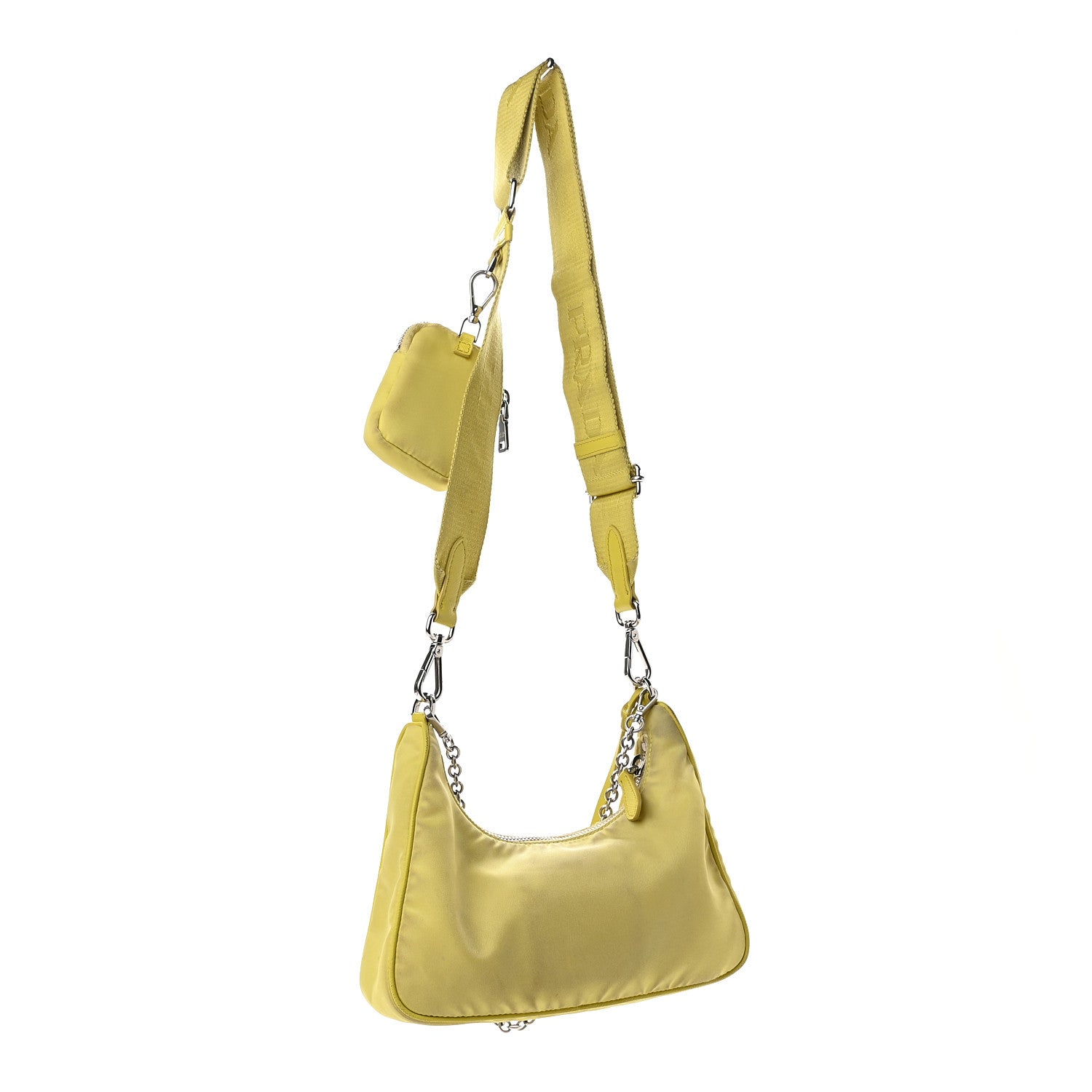 Prada Nylon Saffiano Re-Edition 2005 Shoulder Bag Ananas 3 of 13