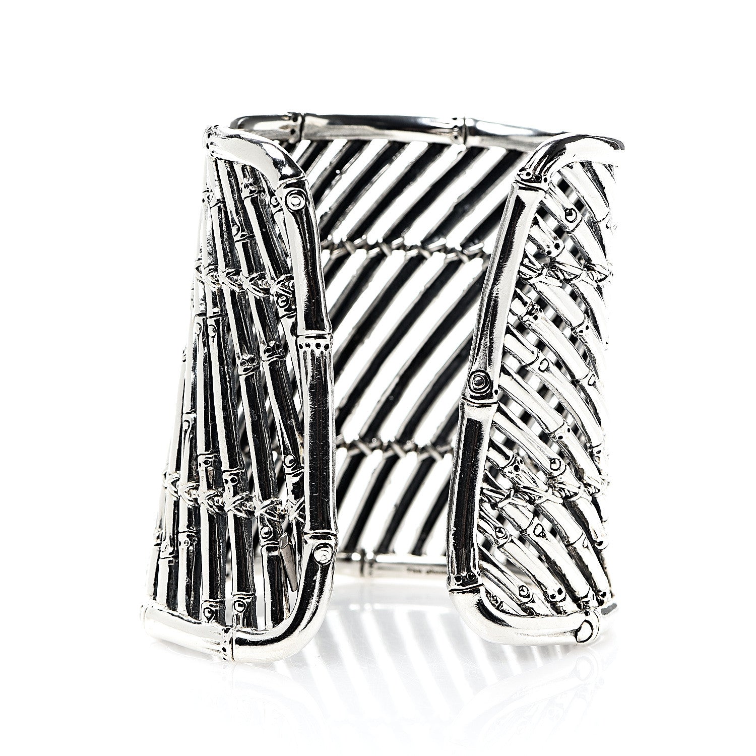 John Hardy Sterling Silver 75mm Bamboo Cuff Bracelet 2 of 4