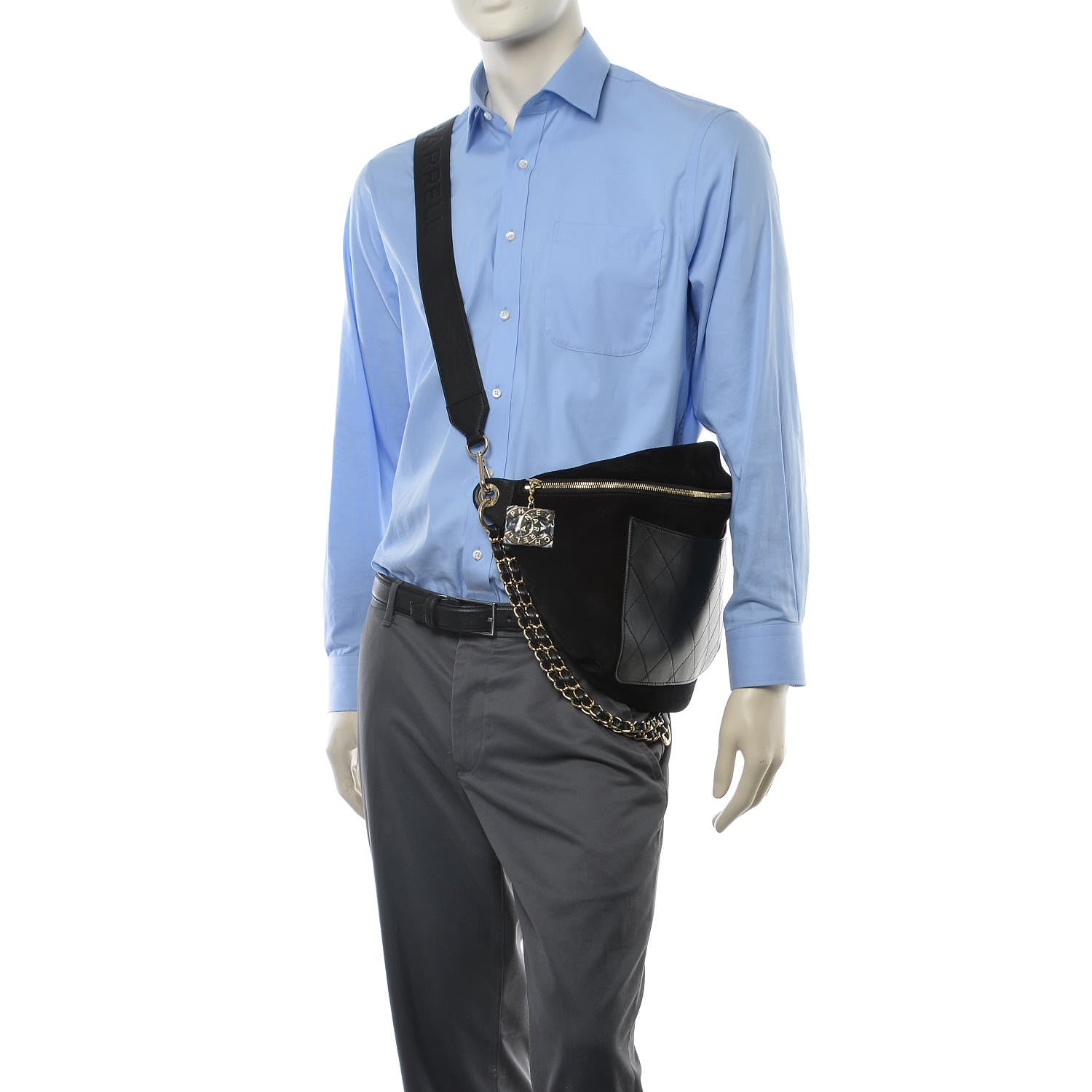 Chanel x Pharrell Williams Suede Calfskin Oversized Waist Belt Bag Black 3 of 13
