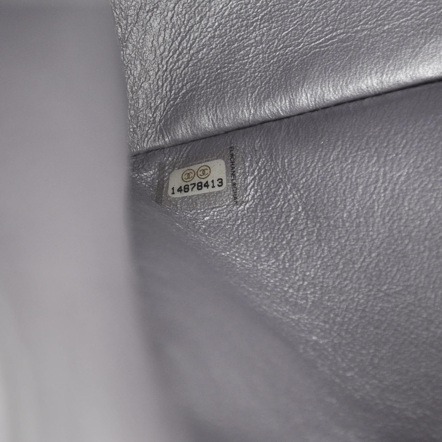 Chanel Metallic Lambskin Quilted Jumbo Flap Lilac 9 of 10