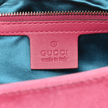 Gucci Velvet Matelasse Blind for Love Embroidered Medium GG Marmont Shoulder Bag Light Raspberry Rose Multicolor 6 of 9