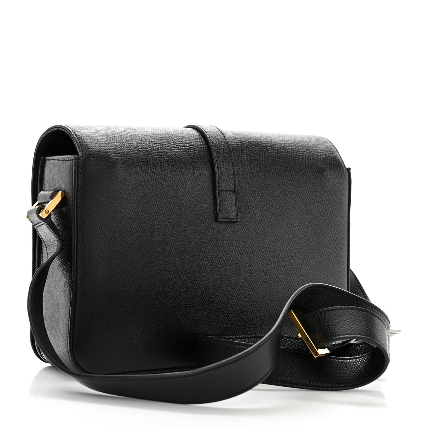 Textured Calfskin Medium Classic Monogram Universite Bag Black
