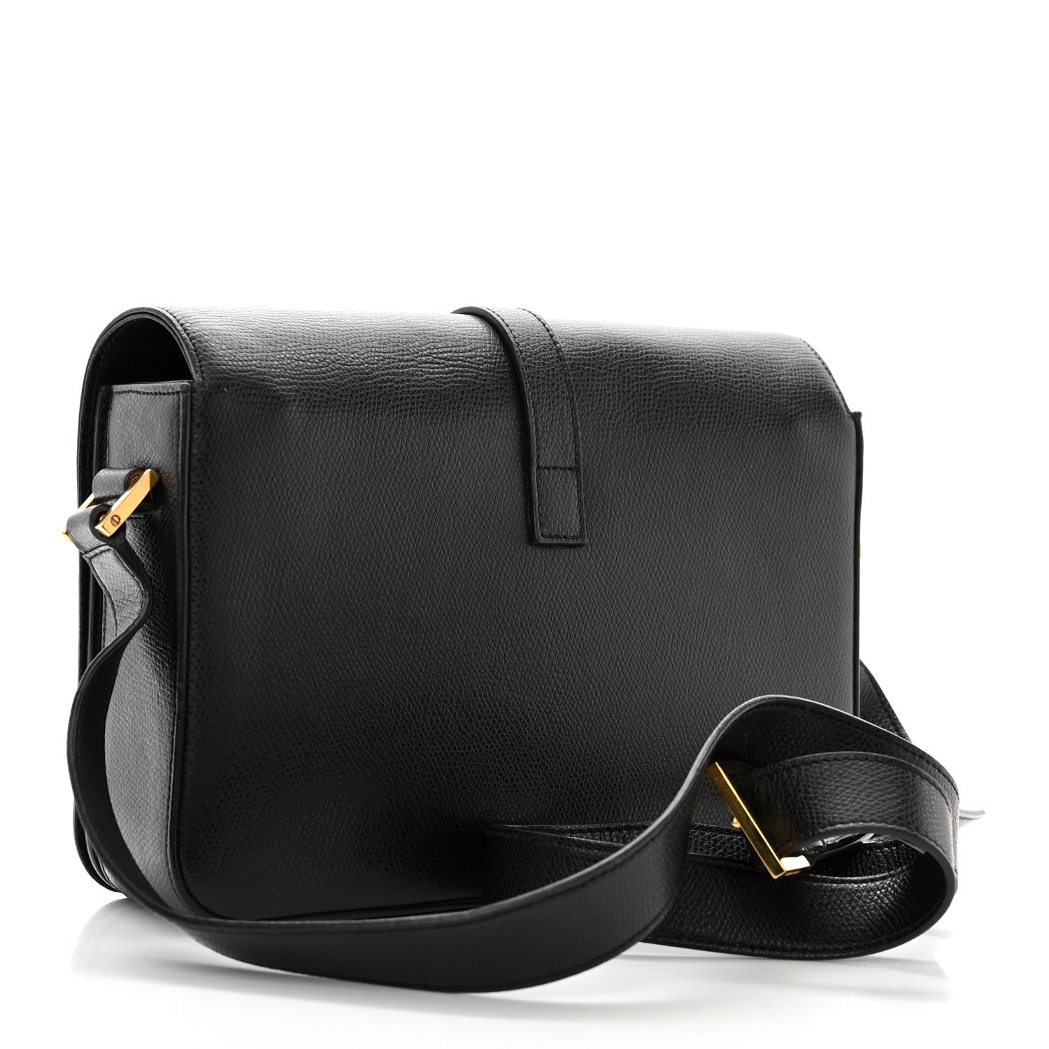 Saint Laurent Textured Calfskin Medium Classic Monogram Universite Bag Black 3 of 12