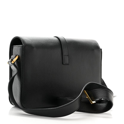 Saint Laurent Textured Calfskin Medium Classic Monogram Universite Bag Black 3 of 12