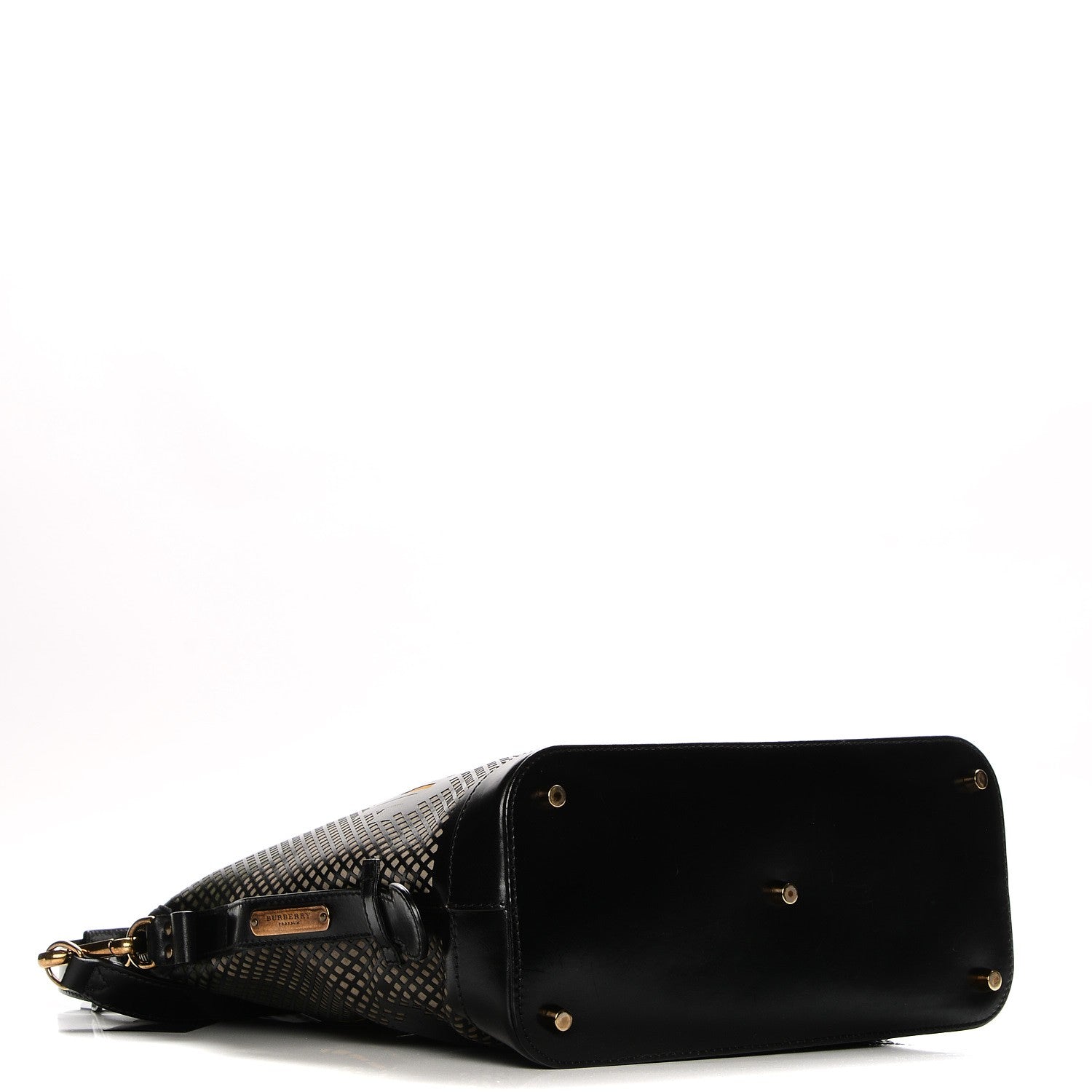 Burberry Prorsum Laser Cut Calfskin Hong Kong Medium Bloomsbury Black Elderberry 5 of 9