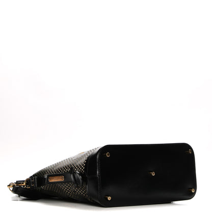 Burberry Prorsum Laser Cut Calfskin Hong Kong Medium Bloomsbury Black Elderberry 5 of 9