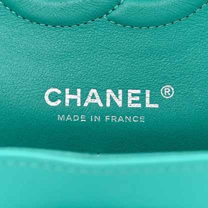 Chanel Patent Quilted Medium Double Flap Turquoise 6 of 15