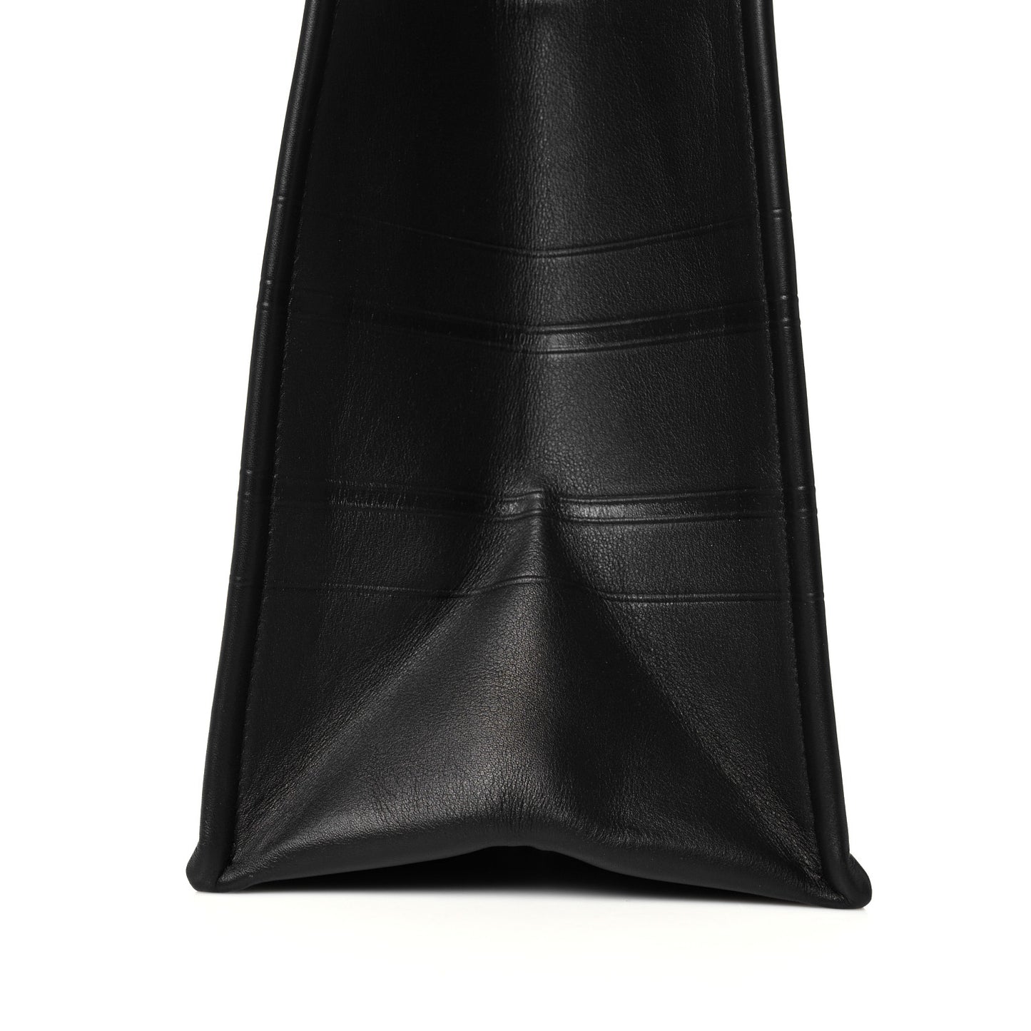 Calfskin Embossed Medium Book Tote Black