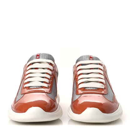 Prada Patent Technical Fabric Mens America's Cup Patchwork Sneakers 8.5 Nespola 8.5 Nespola  Argento 6 of 22